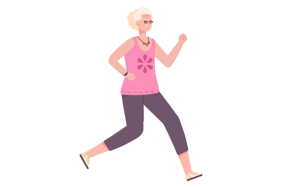 Download Jogging Senior Woman. Happy Active Femal - Active Collection