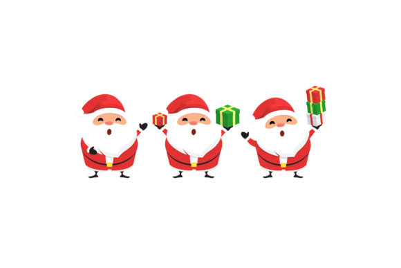 Download Christmas Character Santa Vectors Set - Vectors Collection