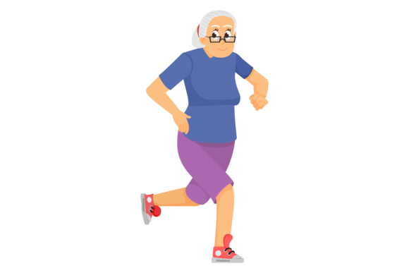 Download Jogging Old Woman. Happy Active Senior L - Active Collection