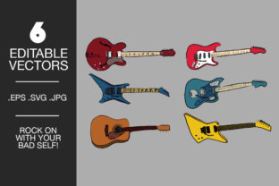Download Rock and Roll Guitar Vectors Vol1 - Premium Resources