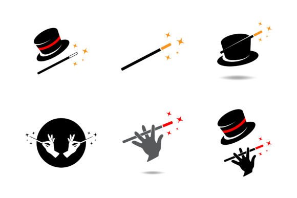 Download Set of Magic Wand Logo Vector - Premium Resources